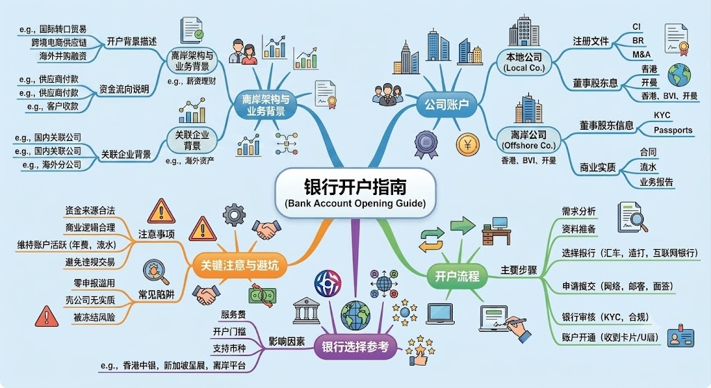开曼/BVI/香港公司注册与银行开户指南